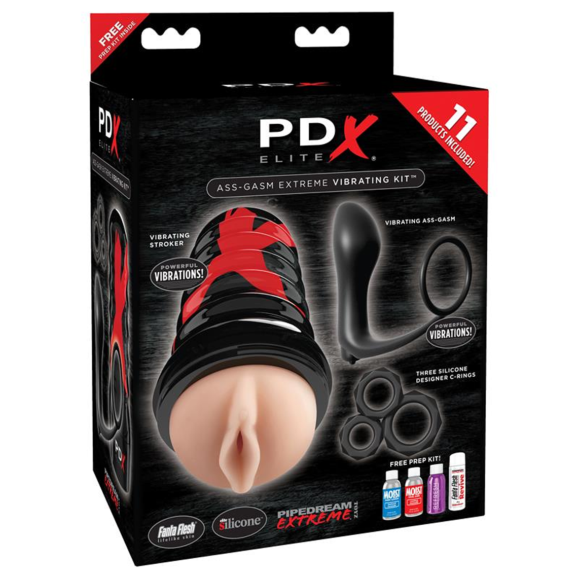 PDX Elite Ass-Gasm Extreme Vibrating Kit 3