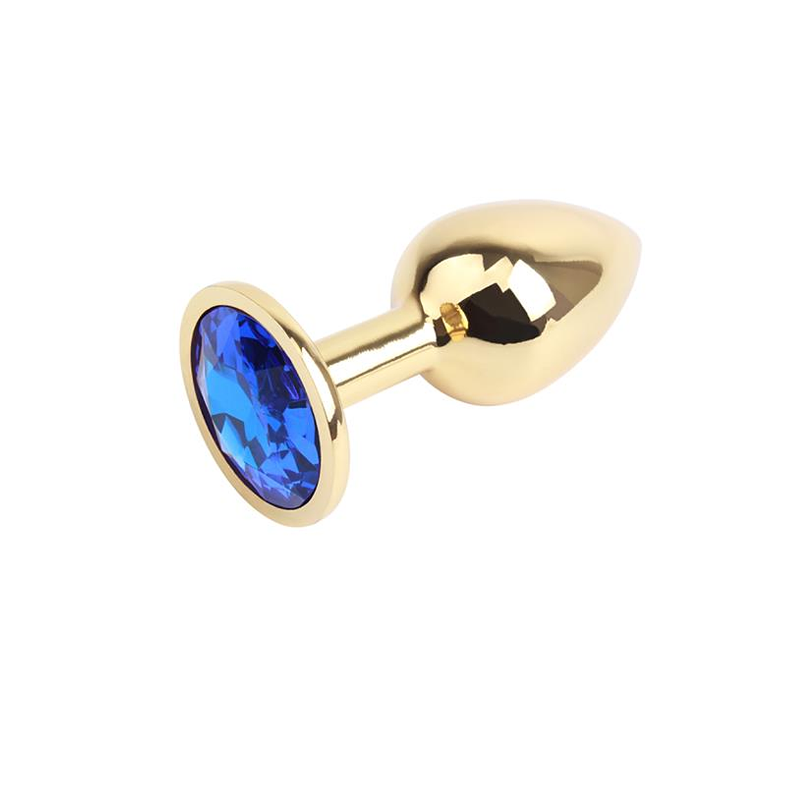 Golden Butt Plug with Blue Jewel 2