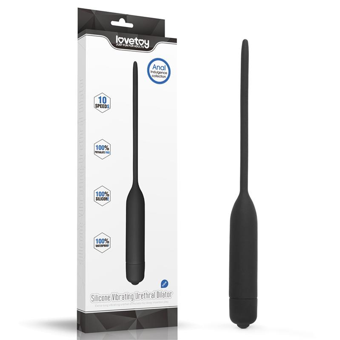 Urethral Dilator with vibe Black 12