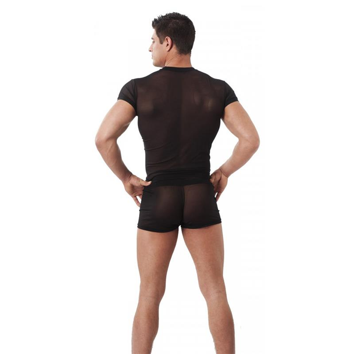 Fishnet Short Sleeve T-shirt Black 2