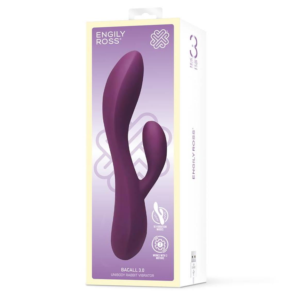 Bacall 3.0 Vibe Injected Liquified Silicone Double Motor USB 2