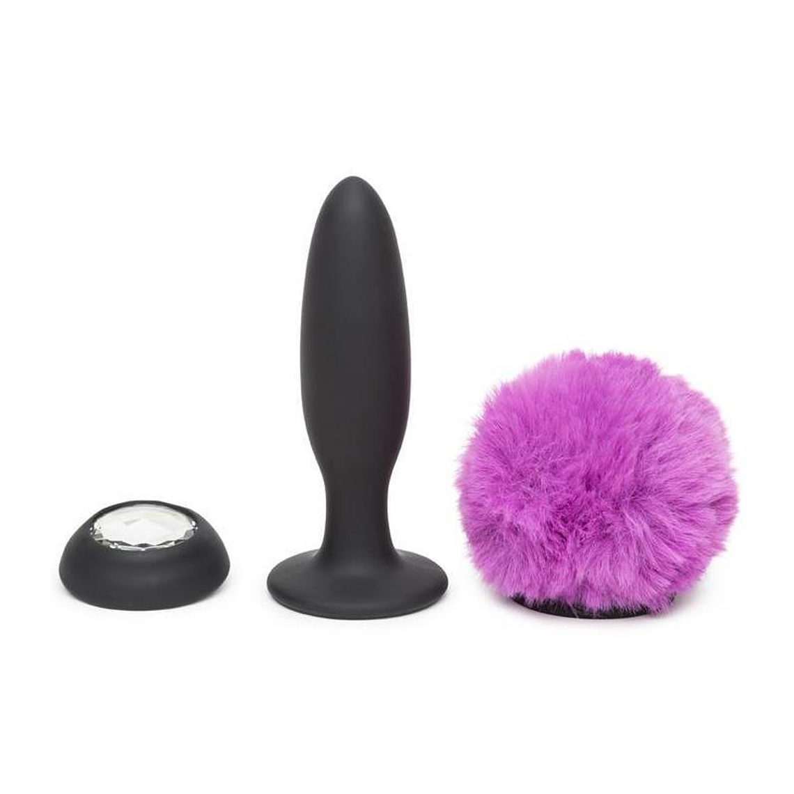 Anal Plug with Vibration and Double Base Purple Large 2
