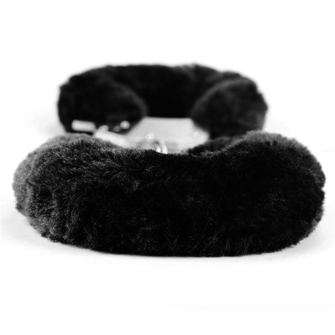 Furry Metal Handcuffs Black 5
