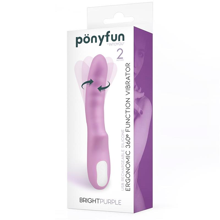 Brightpurple Vibe y Rotator Double Motor 360º USB Silicone 2