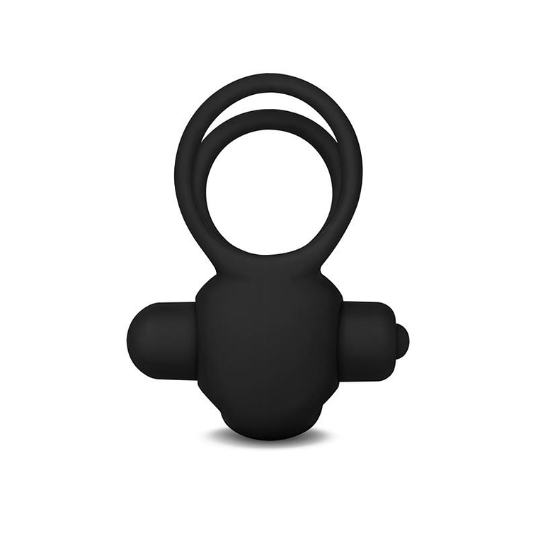 Double Vibrating Cockring Power Clit Duo Black 2