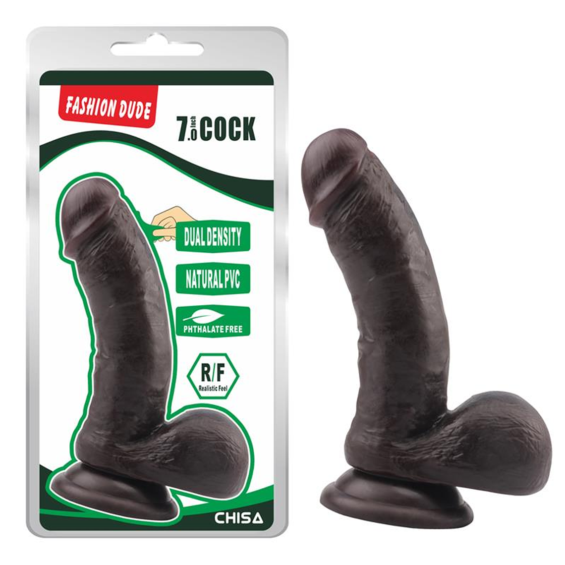 Dildo Dual Density Fashion Dude 17.5 x 4 cm Brown 1