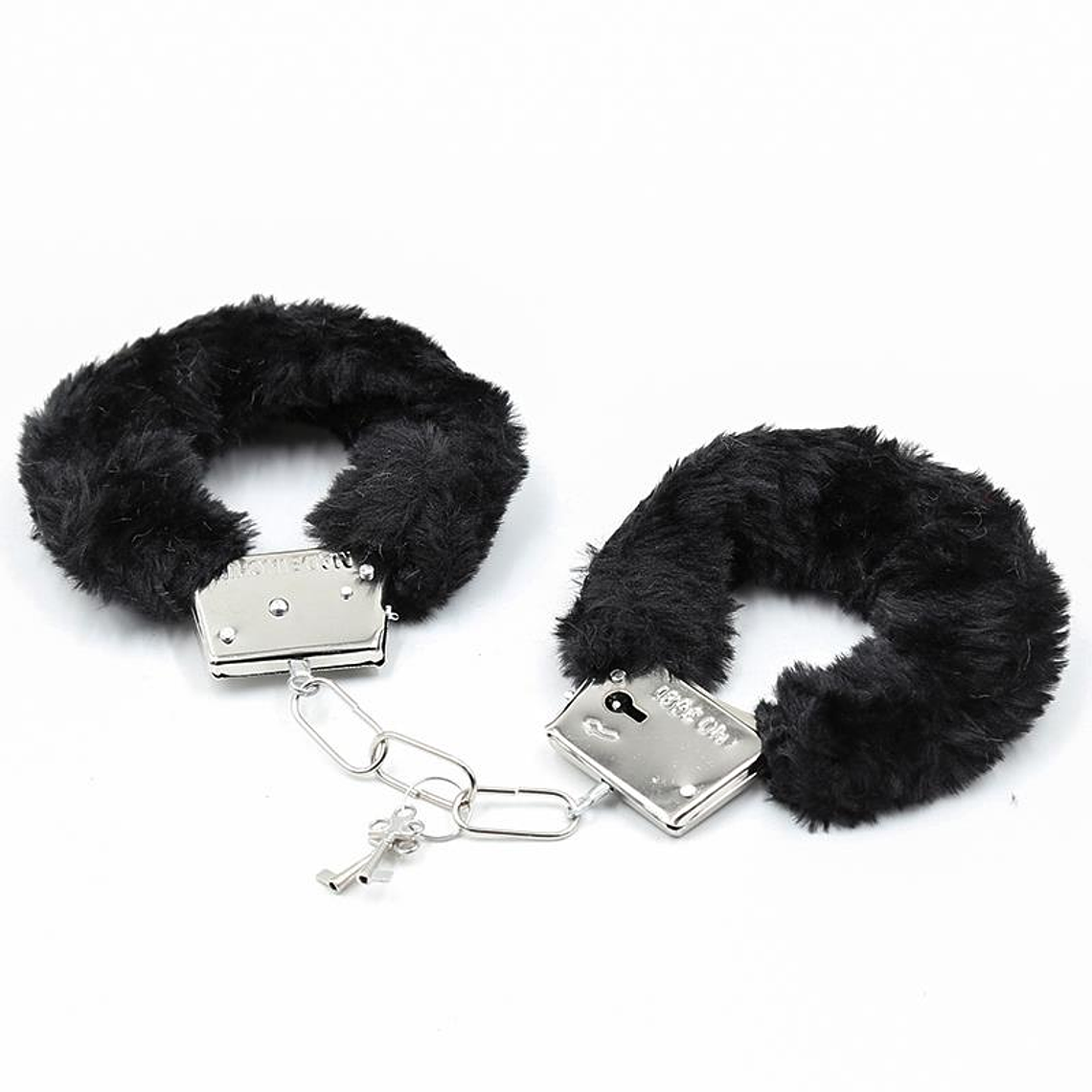 Furry Metal Handcuffs Black 1