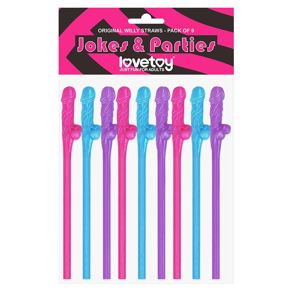 Willy Straws Various Colors Pack of 9 1