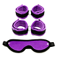 Handcuffs Foot Cuffs and Mask Purple - thumbnail 1