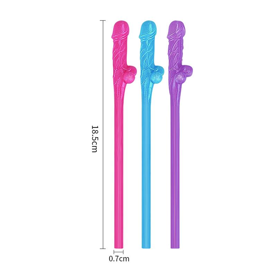 Willy Straws Various Colors Pack of 9 5