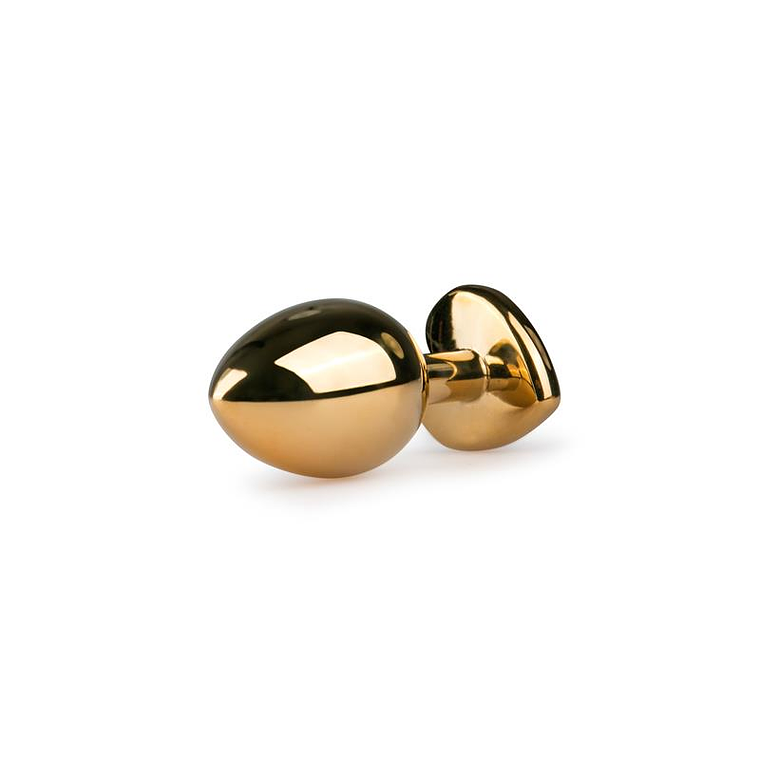 Metal Anal Plug No. 7 - Gold / Pink 2