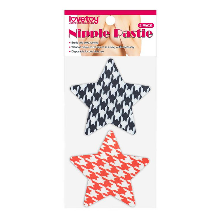Pack Nipple Covers Star Red and Black 2