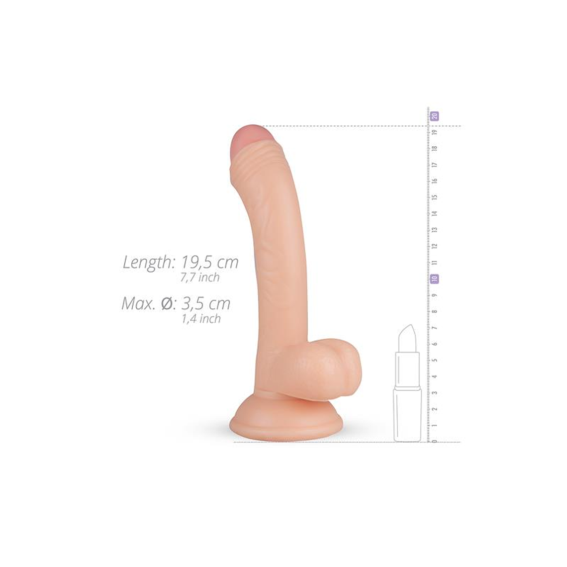 Vince Realistic Dildo  19.5 cm 5