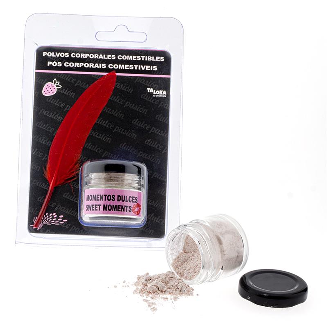 Body Powder Strawberry Flavor + Feather Tickler 1