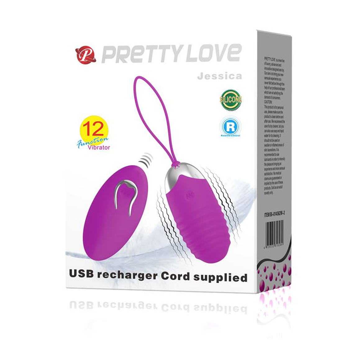 Vibrating Egg Jessica USB Purple 8