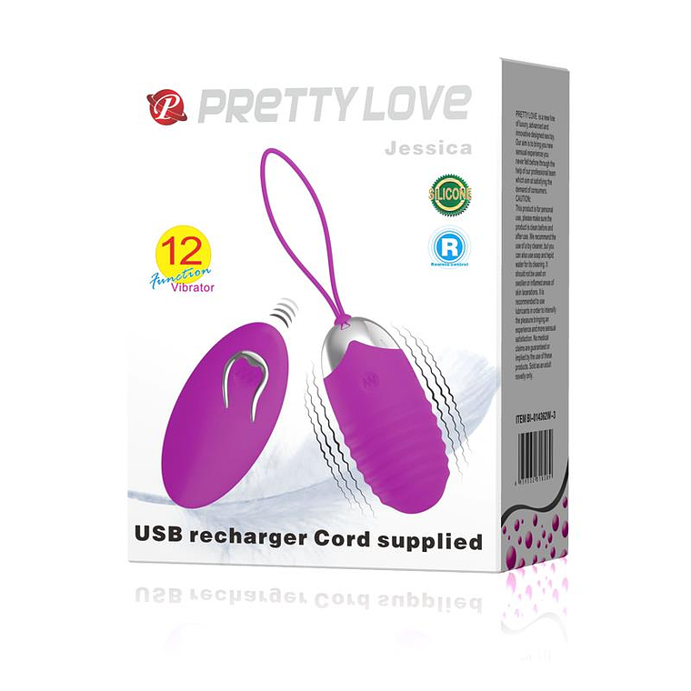 Vibrating Egg Jessica USB Purple 8