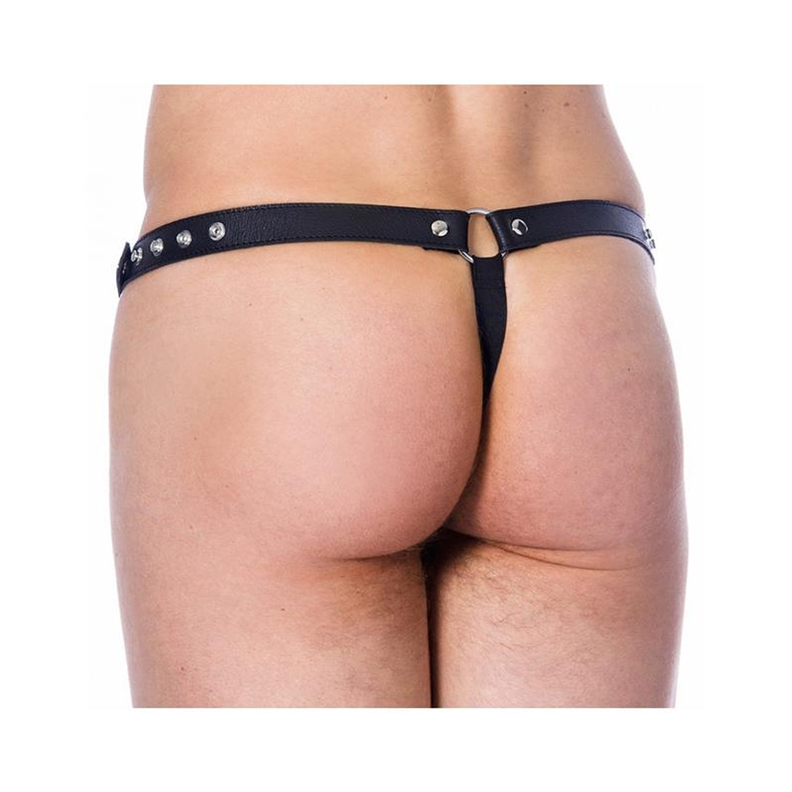 Leather G-string Adjustable Black 2
