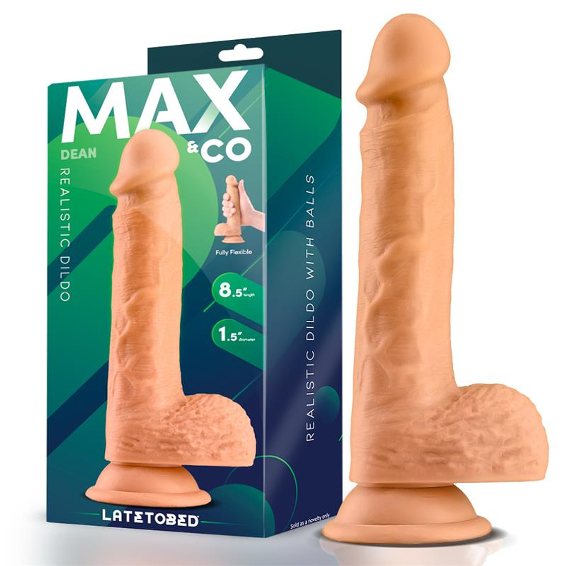 Dean Realistic Dildo with Testicles 8.5 Flesh 1