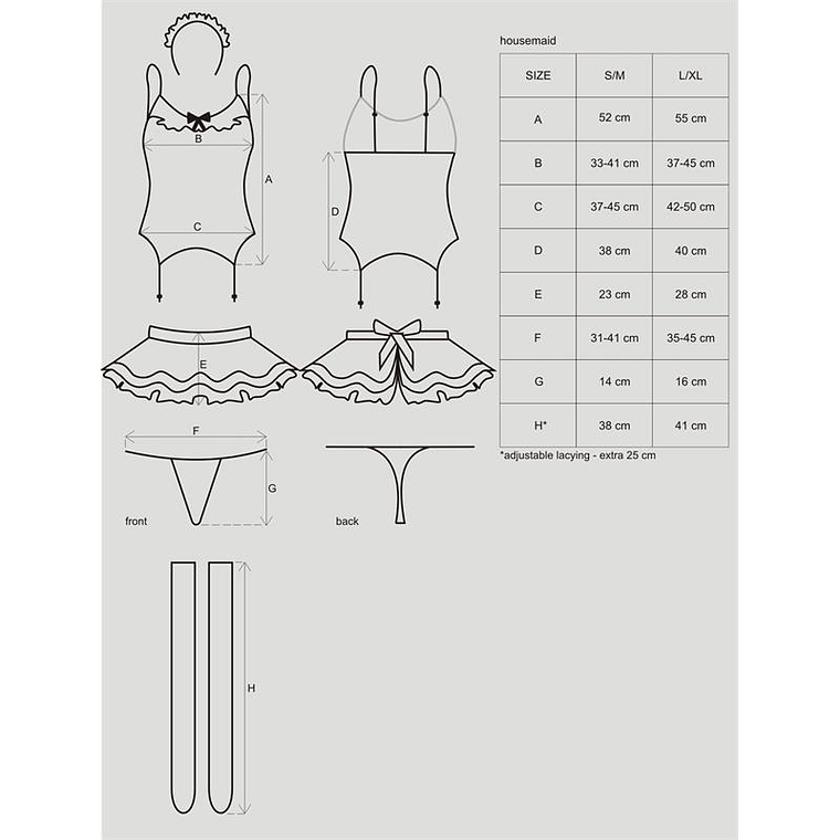 Housemaid Costume 5 Pieces 5