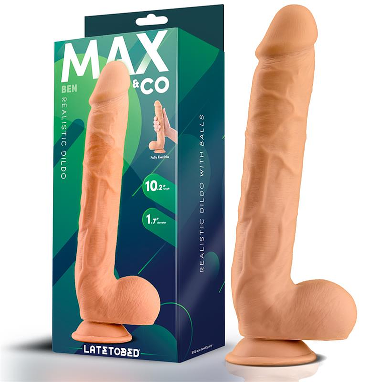 Ben Realistic Dildo with Testicles 10.2 Flesh 1