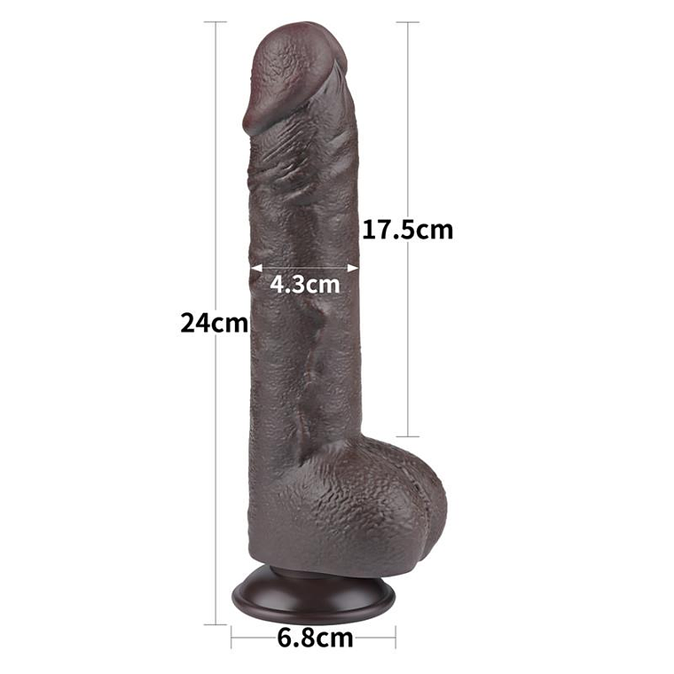 Sliding Skin Dual Layer Dildo 9.5 11