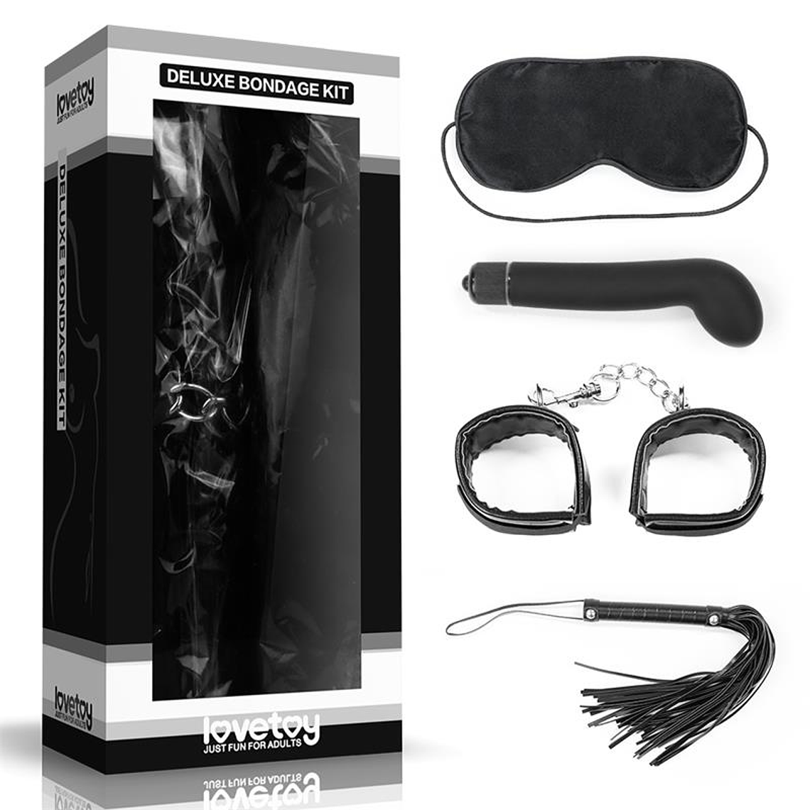 Bondage Kit Deluxe with Vibrator Black 1