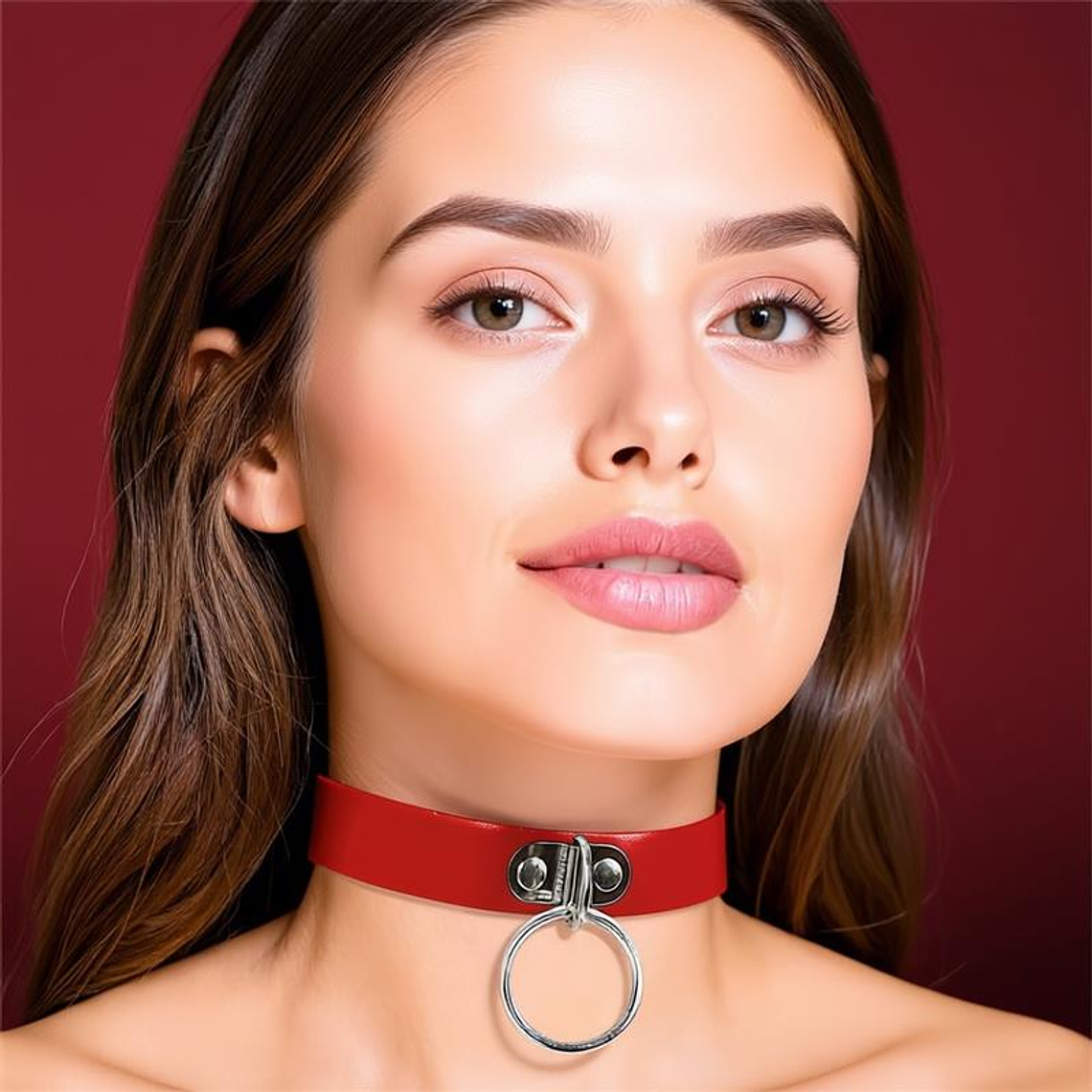 Collar with Ring Vegan Leather One Size 1