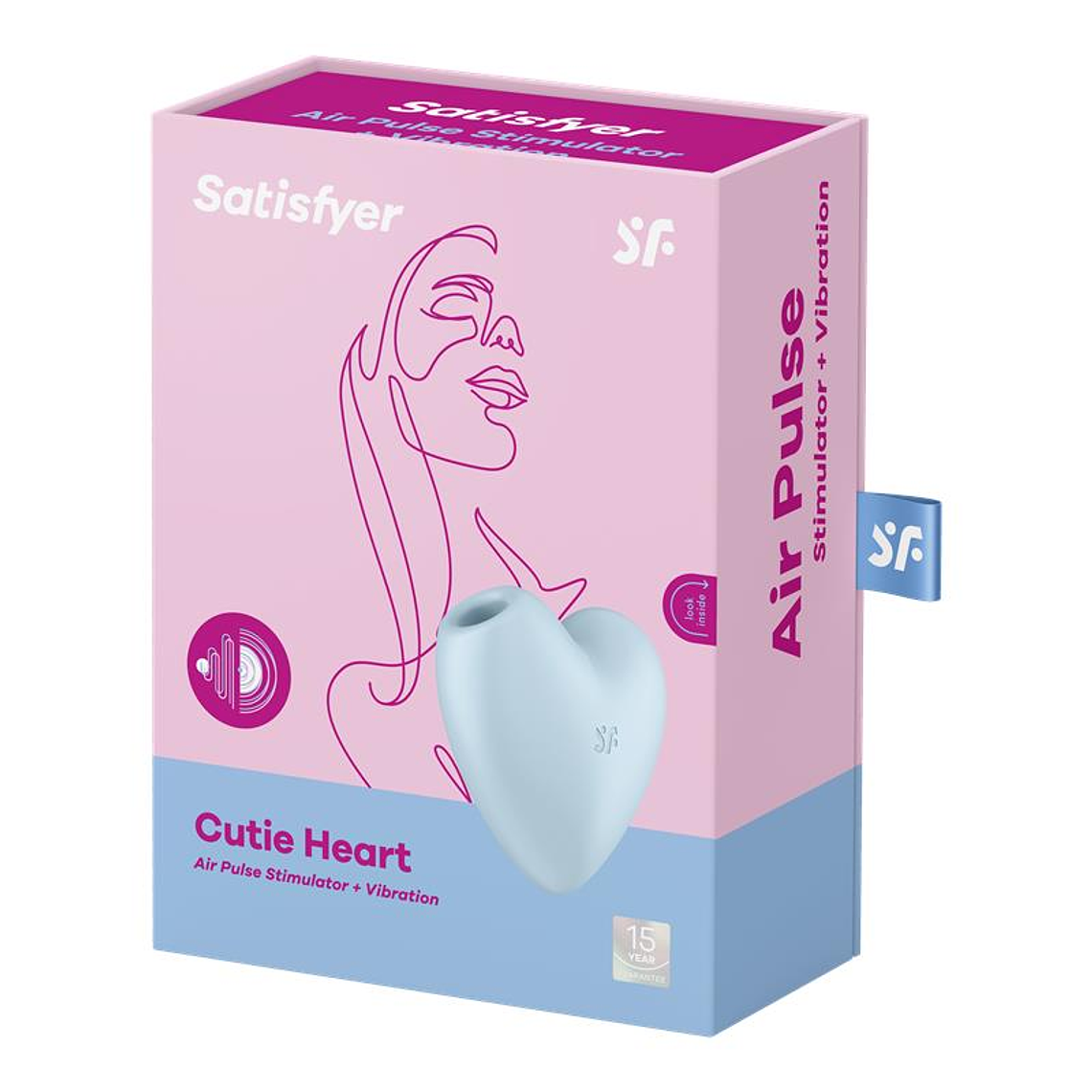Cutie Heart Clitoris Sucker and Vibe Blue 7