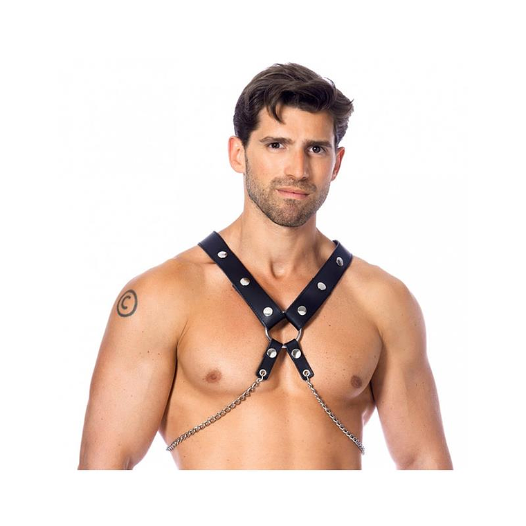 Leather Harness with Chains 1