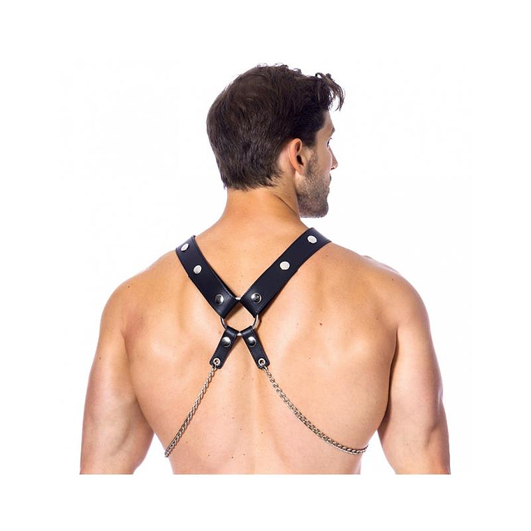 Leather Harness with Chains 2