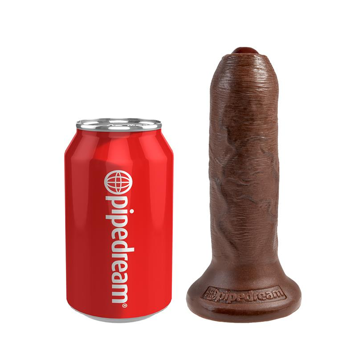 King Cock Realisic Dildo with Movable Foreskin Brown 6 4