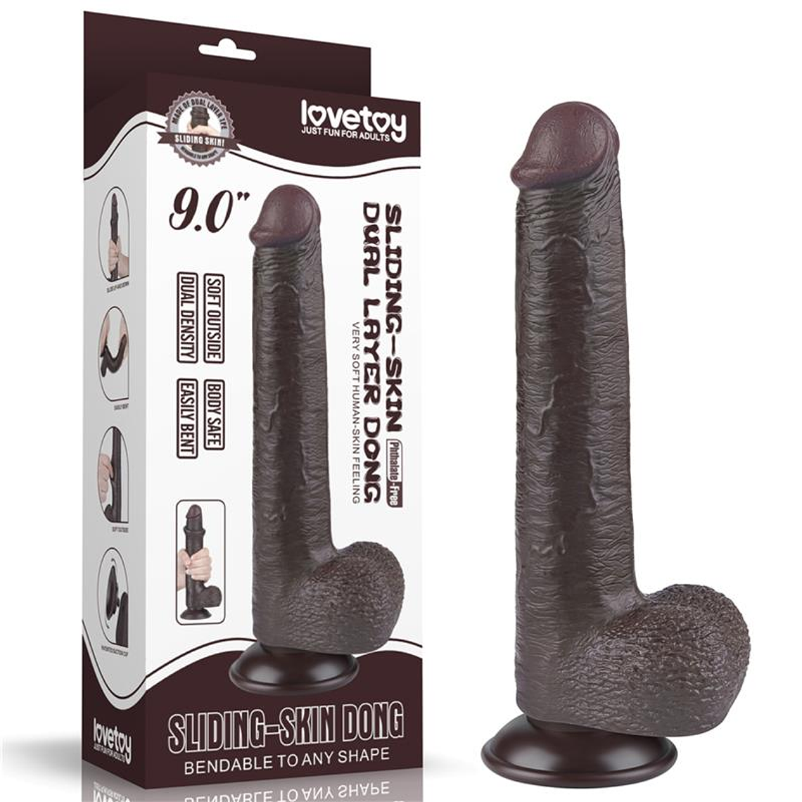 Sliding Skin Dual Layer Dildo 9 12