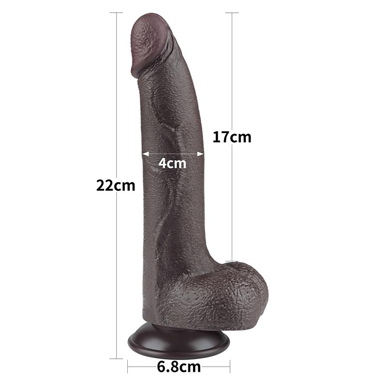 Sliding Skin Dual Layer Dildo 8.5 11