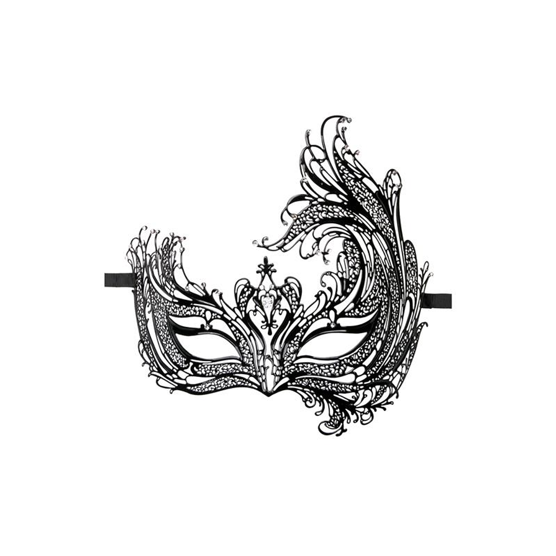 Metal Mask Asymmetrical Black 1