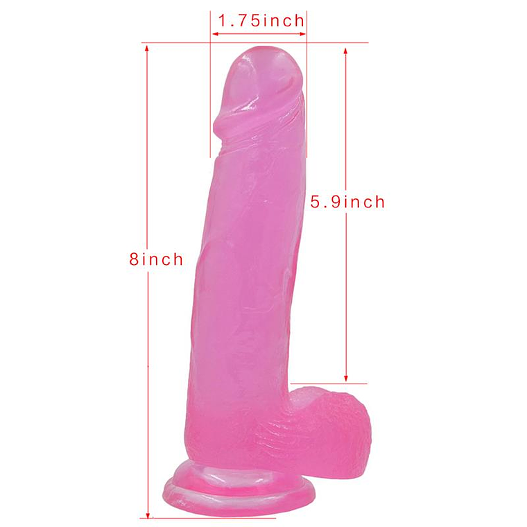 Dildo Jelly Studs 8 Pink 7
