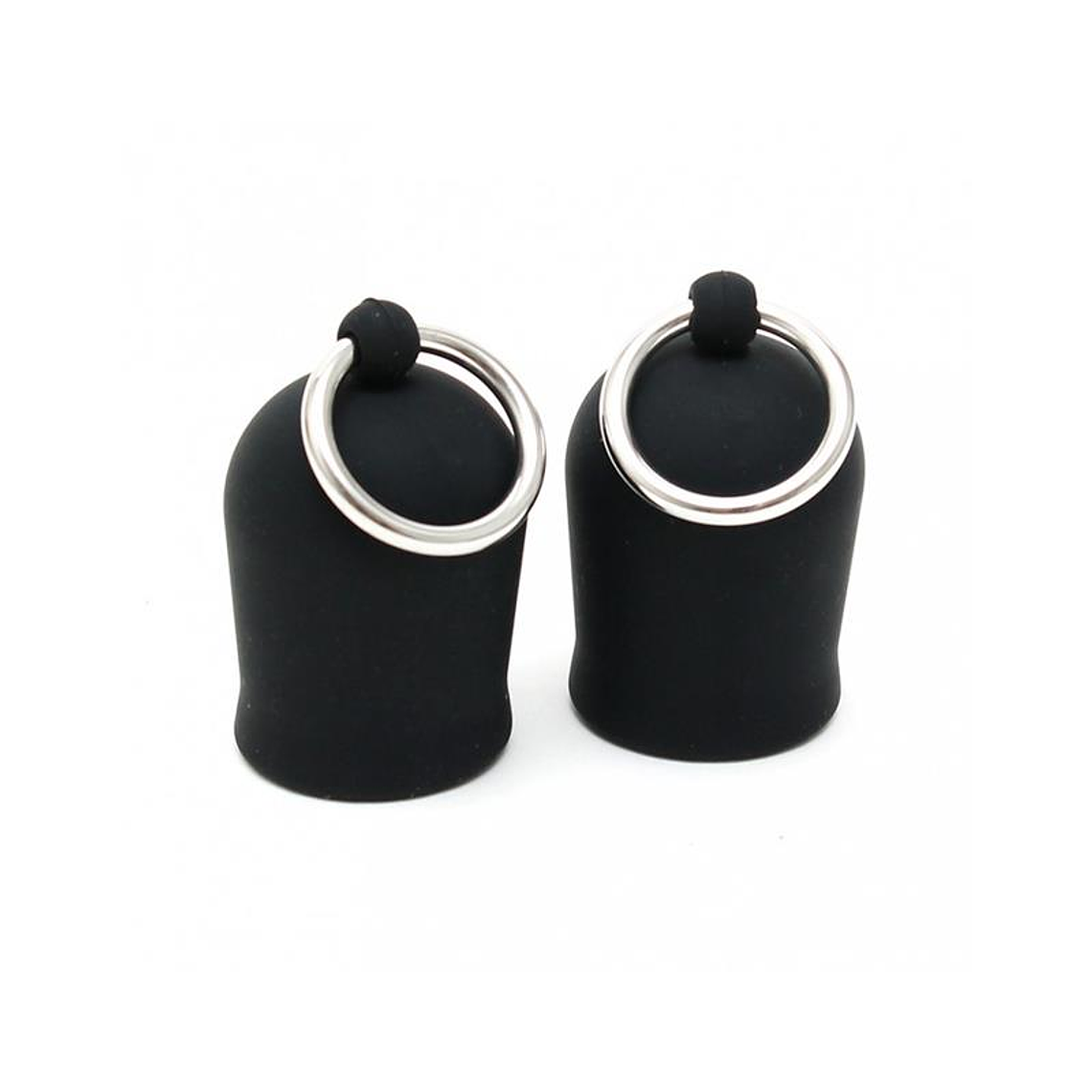 Nippe Suckers with Ring Silicone Black 2