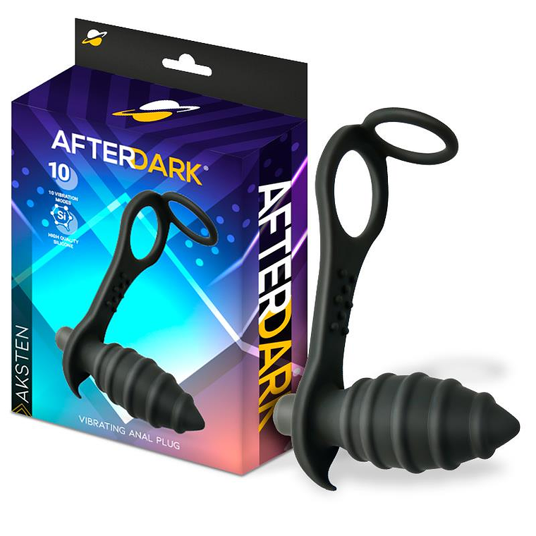 Aksten Vibrating Anal Plug with Penis Ring 1