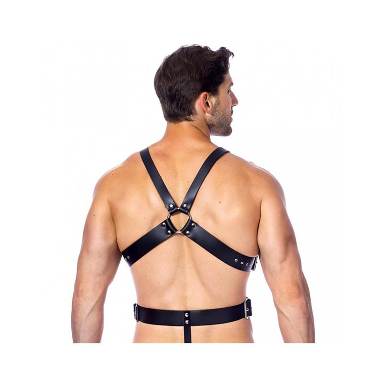 Adjustable Leather Harness with Rings 2
