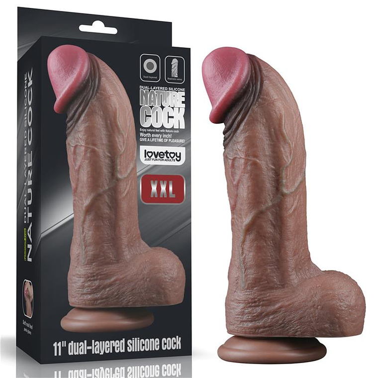 Dildo Dual Layered Silicone XXL 11 12