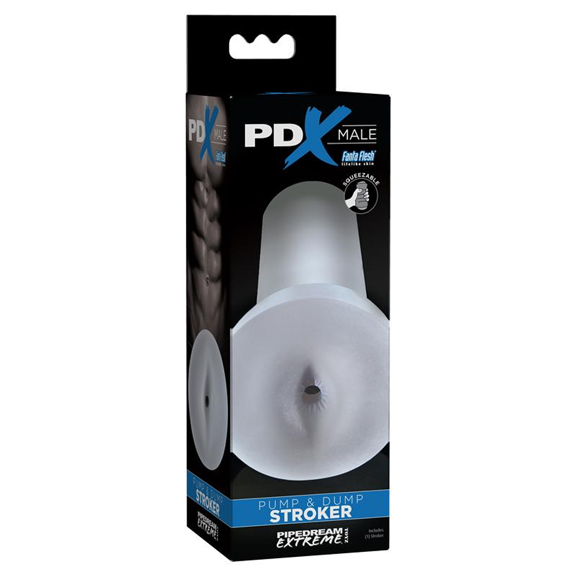 Male Pump and Dump Stroker Clear 3