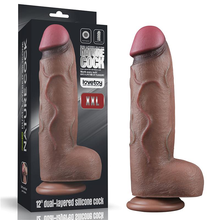 Dildo Dual Layered Silicone XXL 12 11