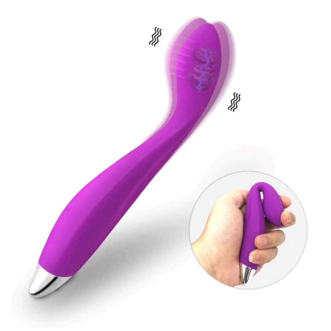 No. Ten G-Spot Hyper-Flexible Vibe Magnetic USB Silicone 7