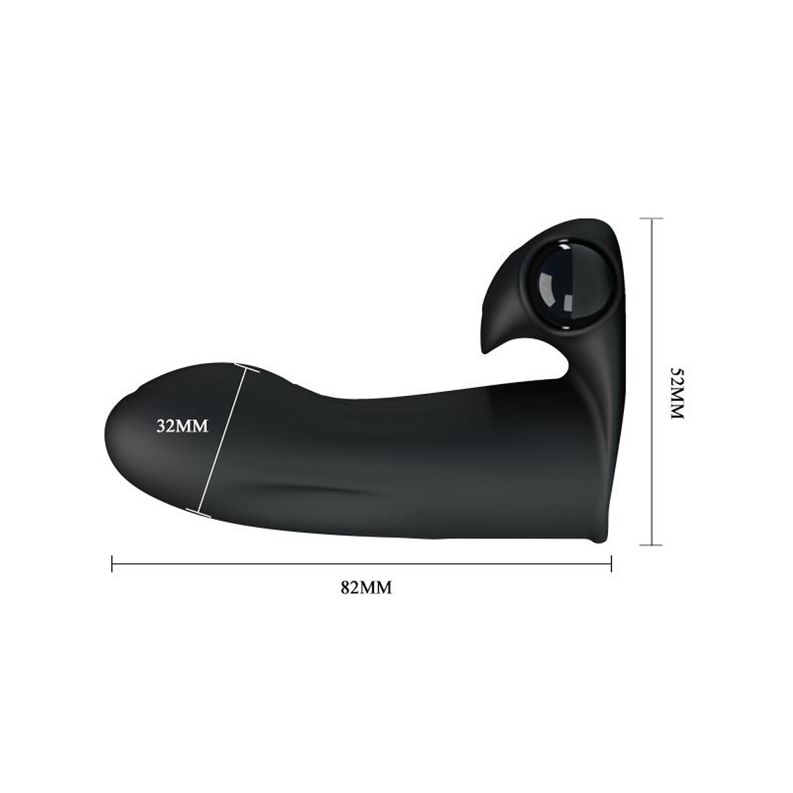 Adonis Finger Sleeve Vibrator Black 7