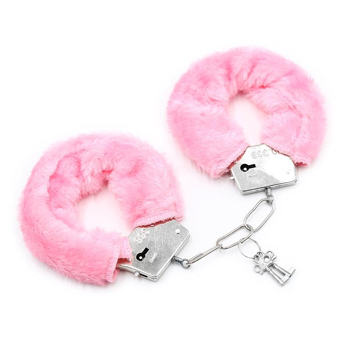 Furry Metal Handcuffs Pink 2