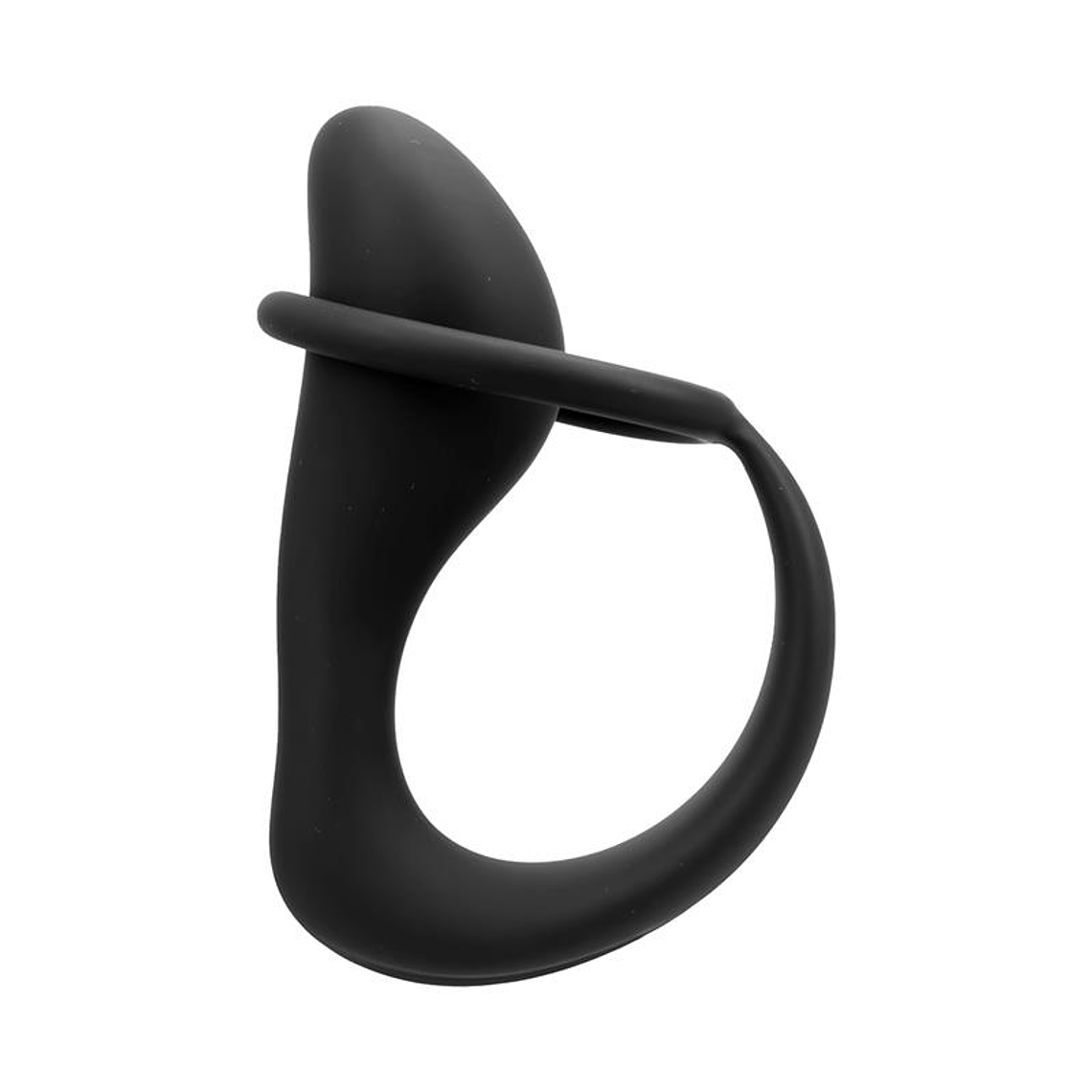 Randal Butt Plug with Penis Ring Silicone Black 7