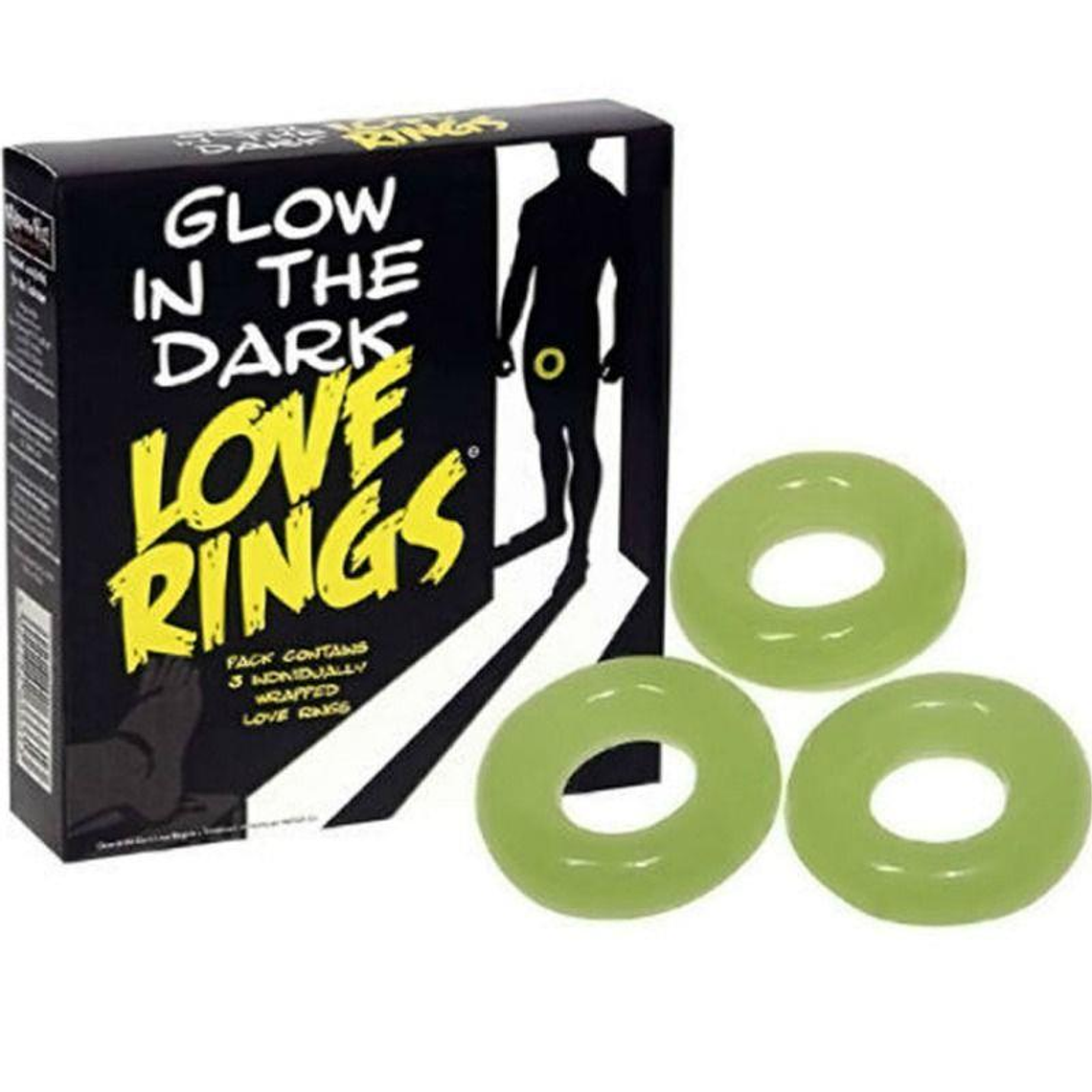 Pack of 3 Glow in the Dark Love Rings 1