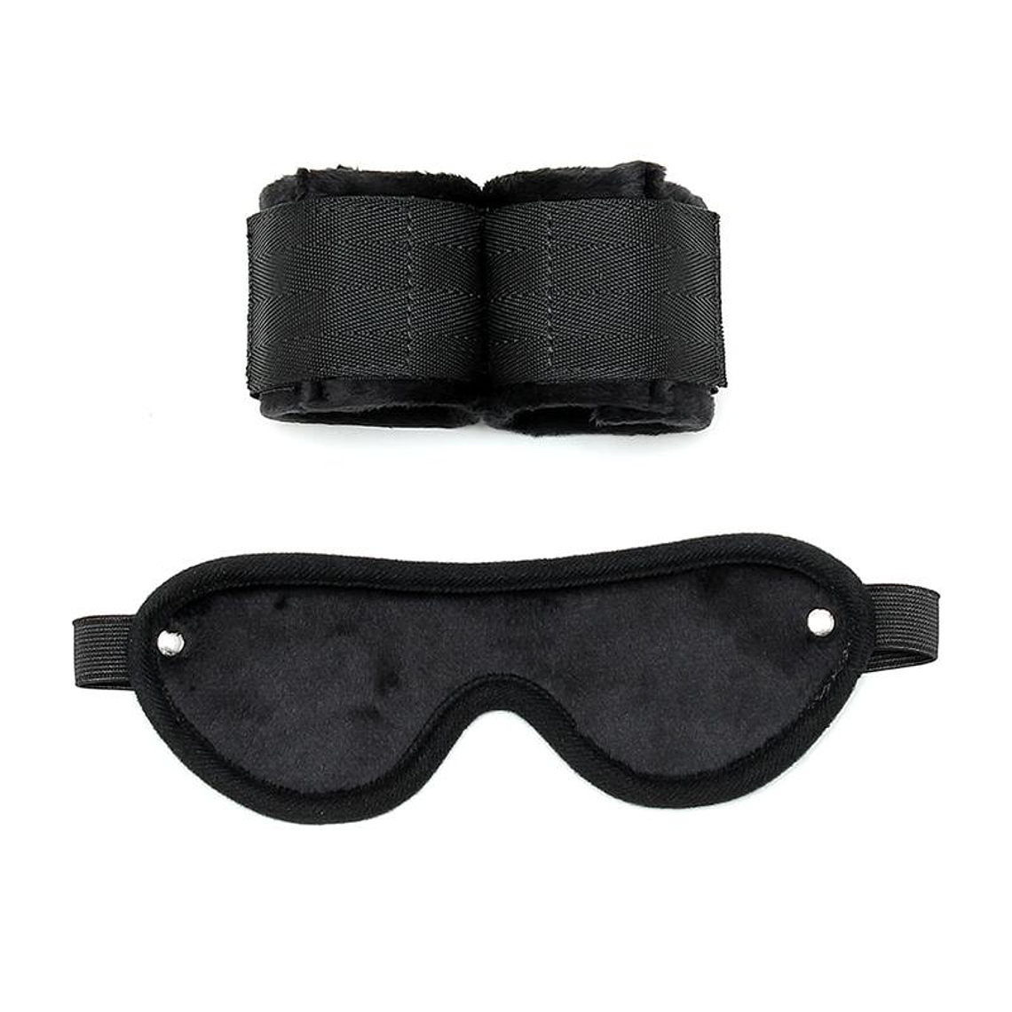 Hand Cuffs with Mask Adjustable Black 6