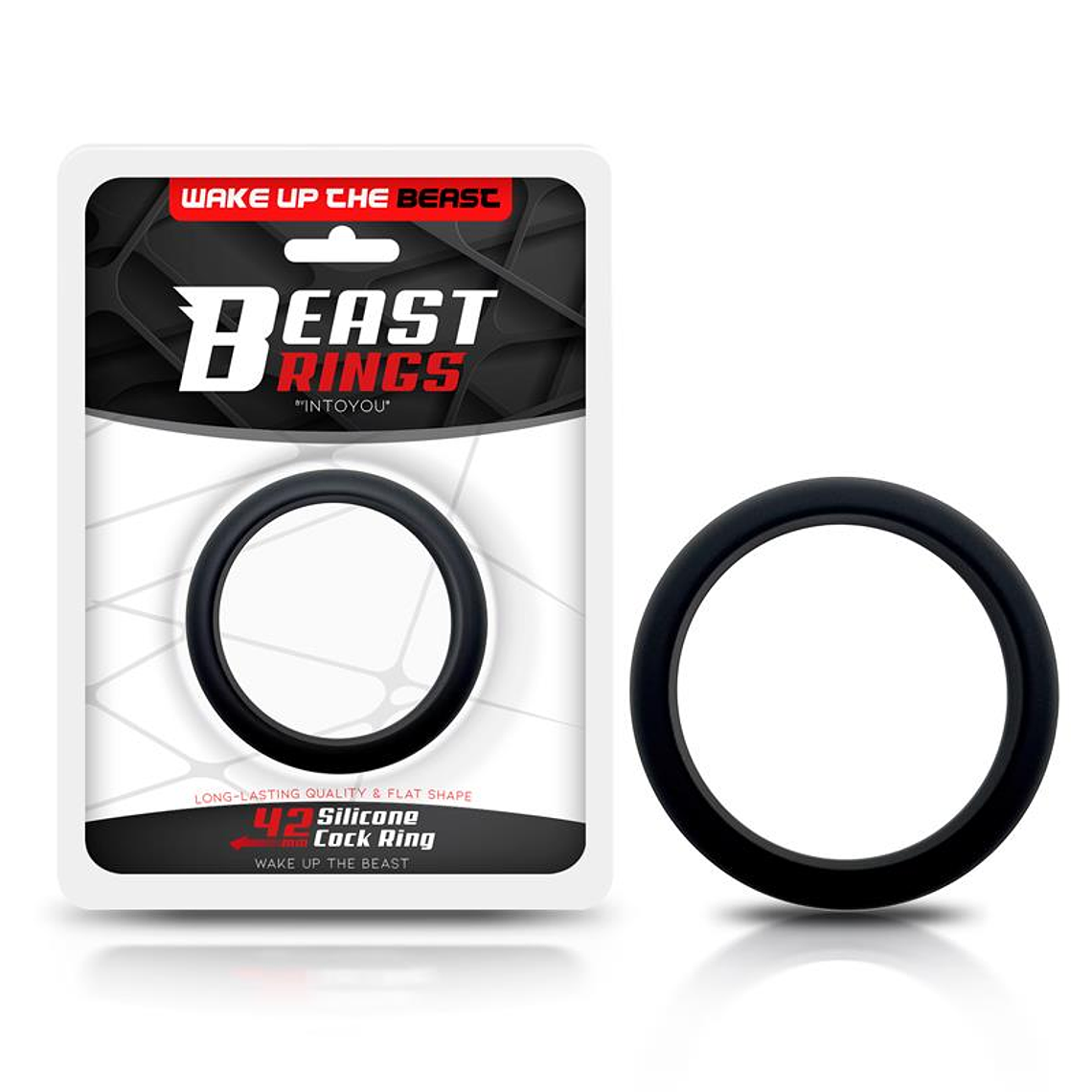 Cock Ring Solid Silicone 4.2 cm Black 1