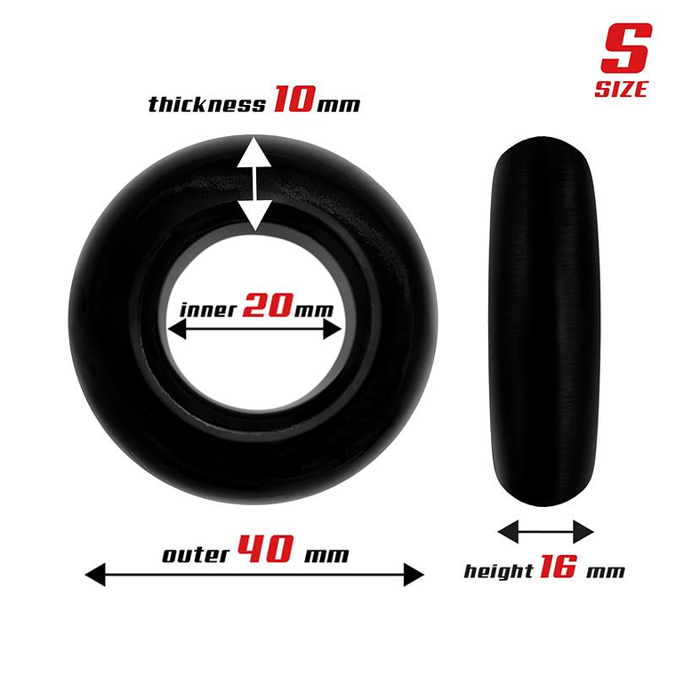 Set of 3 Cock Rings Flexible Black 2