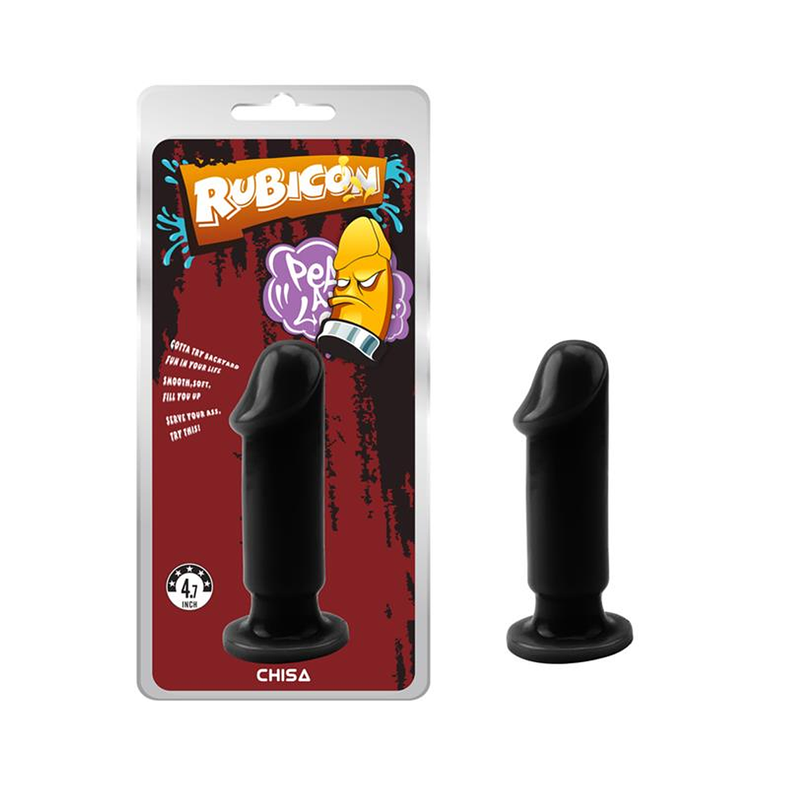 Butt Plug Evil Size M 12.5 x 3.7 cm Black 1